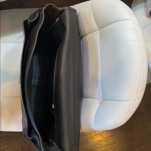 Coach Navy Leather Briefcase Satchel with Strap - Picture 7 of 7